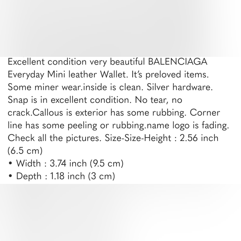 Authentic BALENCIAGA Everyday Mini leather Wallet - Picture 14 of 14